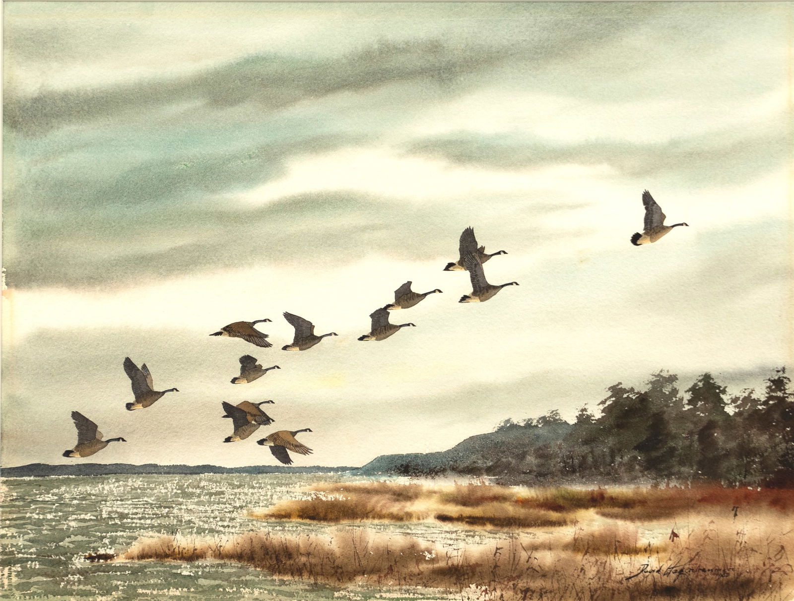 David A. Hagerbaumer (1921-2014), Canada Geese (1 of 3)