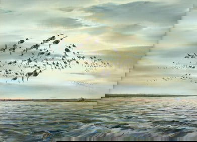 Milton C. Weiler (1910-1974), Chasing the Flight - Broadbills