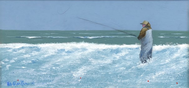 Al Barker (b. 1941), Bucking the Tide