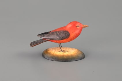 Miniature Scarlet Tanager by Frank S. Finney (b. 1947)