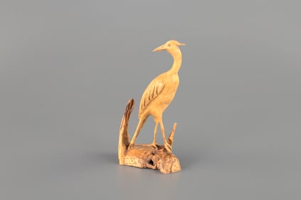 Miniature Great Blue Heron by Frank S. Finney (b. 1947)