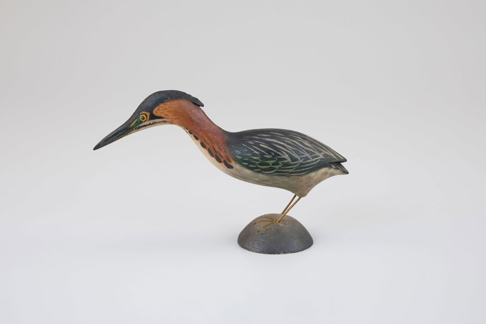 Miniature Little Green Heron by A. Elmer Crowell (1862-1952) (1 of 5)