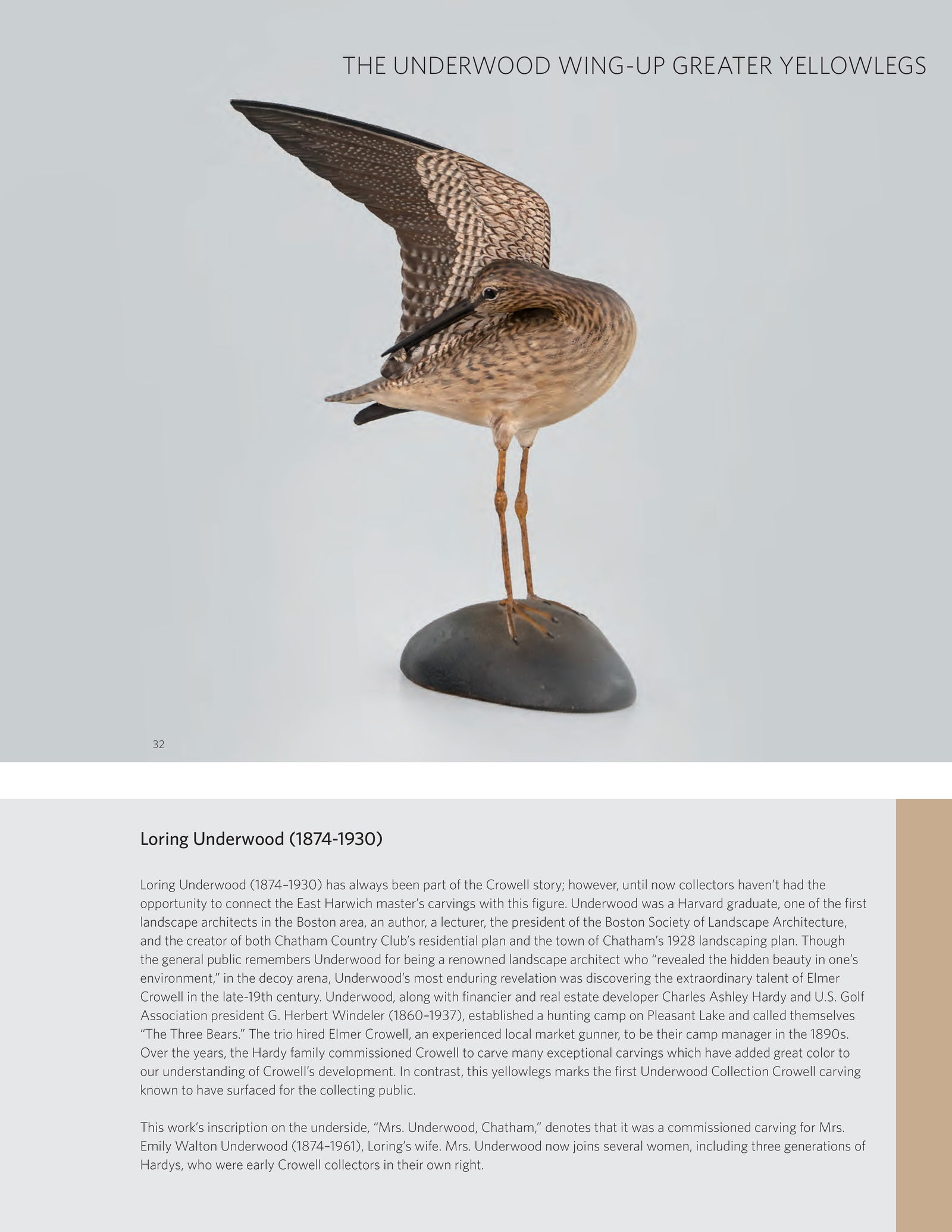 The Underwood Wing-Up Greater Yellowlegs by A. Elmer Crowell (1862-1952) - 8