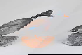 Rare Standing Mallard by A. Elmer Crowell (1862-1952): Rare Standing Mallard A. Elmer Crowell (1862-1952) East Harwich, MA, c. 1930 12 1/2 in. tall, 20 in. long Crowell's life-size standing waterfowl are difficult to find, with the mallard among the rares