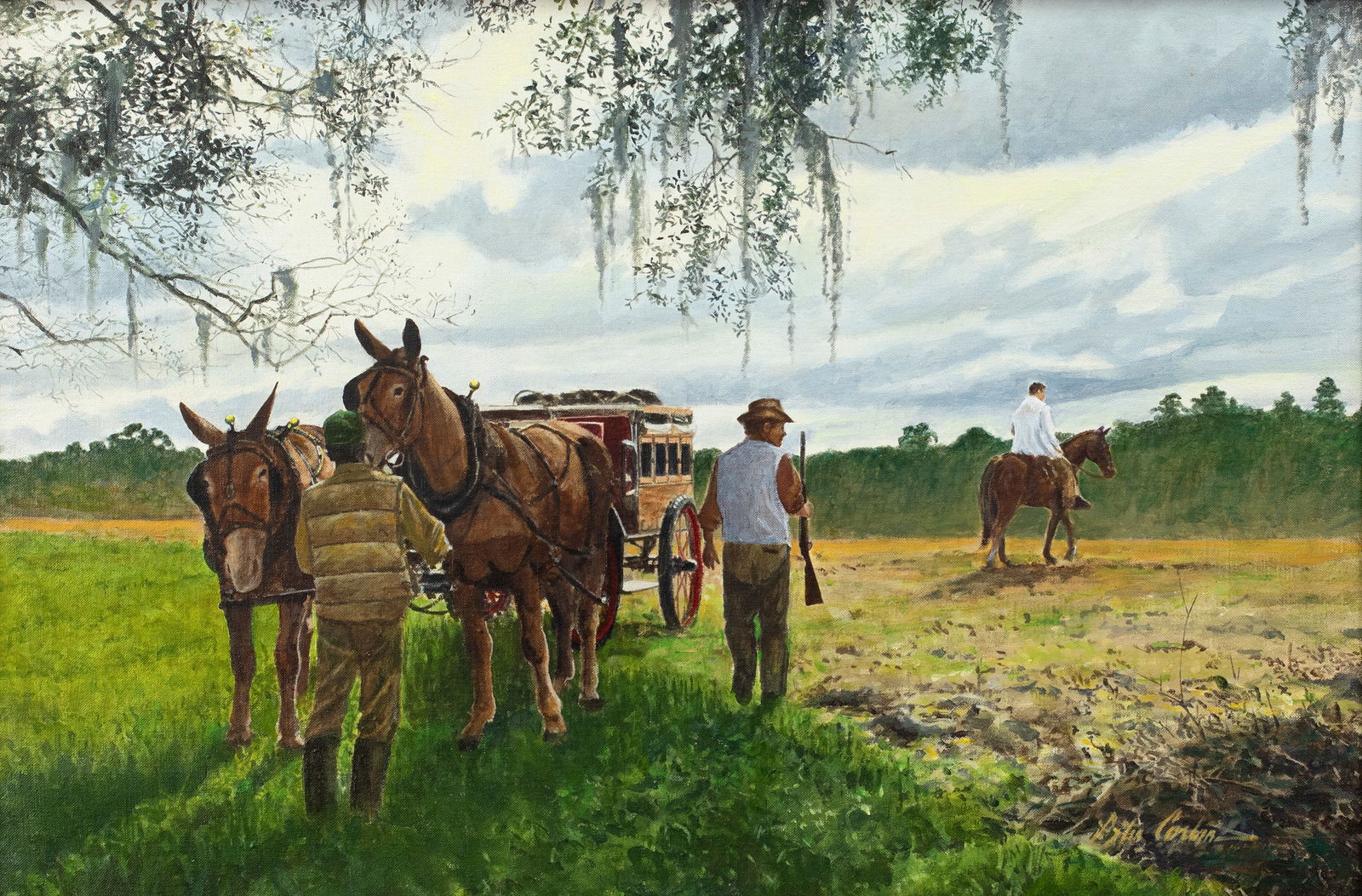 Peter Corbin (b. 1945), A Thomasville Tradition: Peter Corbin (b. 1945) A Thomasville Tradition signed "Peter Corbin" lower right acrylic on canvas, 20 by 30 in. titled on artist's label on back framed, 25 1/2 by 35 1/2 in.