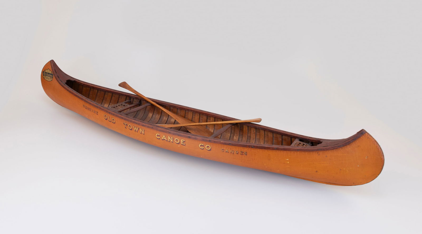 Old Town Salesman Sample Canoe with Two Paddles by Old Town Canoe Company (1903-present) - 7
