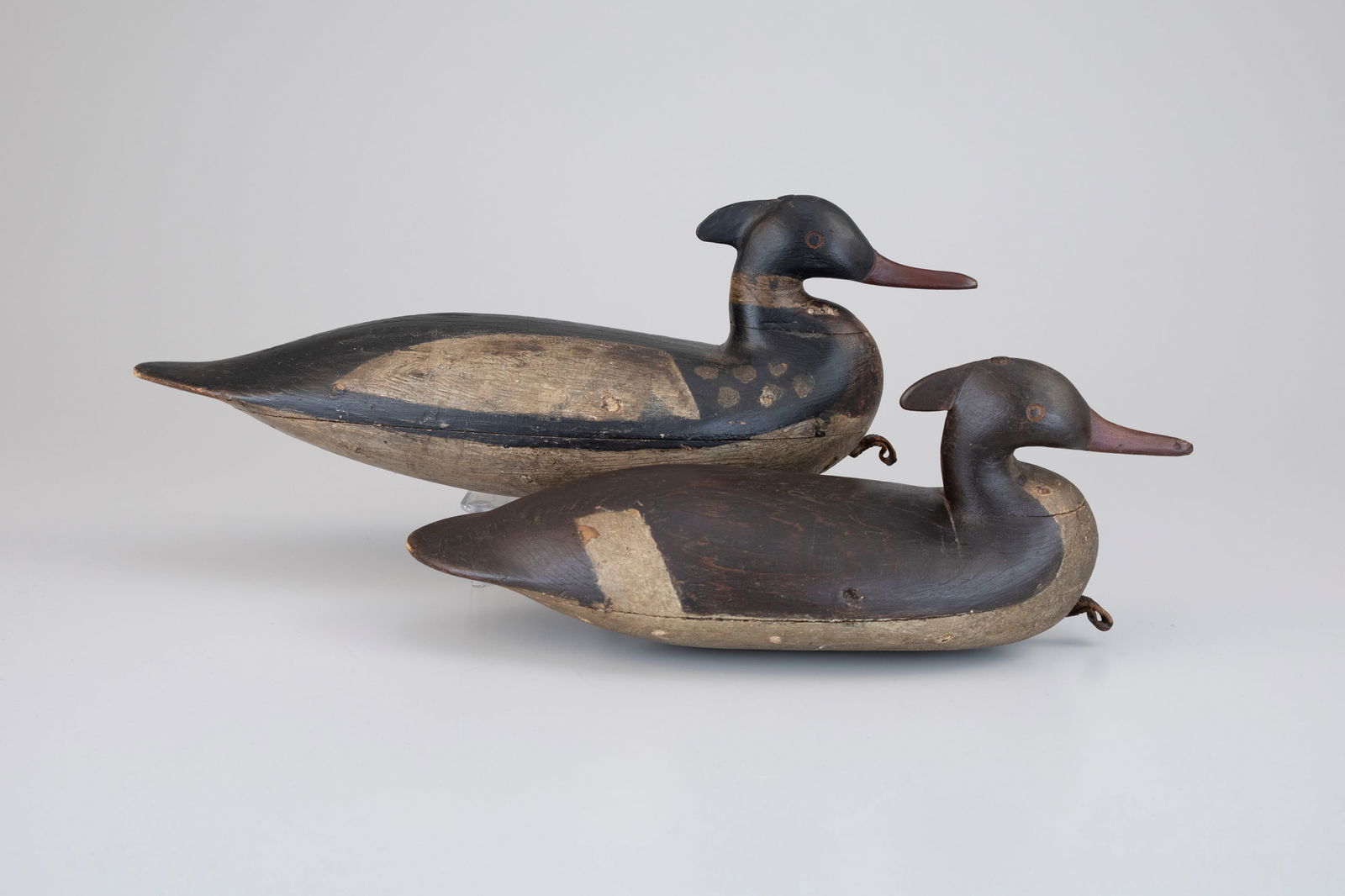 Important Cape May Merganser Pair: Important Cape May Merganser Pair Cape May, NJ, c. 1880 17 in. long "The Atlantic City-Cape May area has been the source of some especially stylish early sheldrakes..." - Kenneth Gosner, "Working Deco