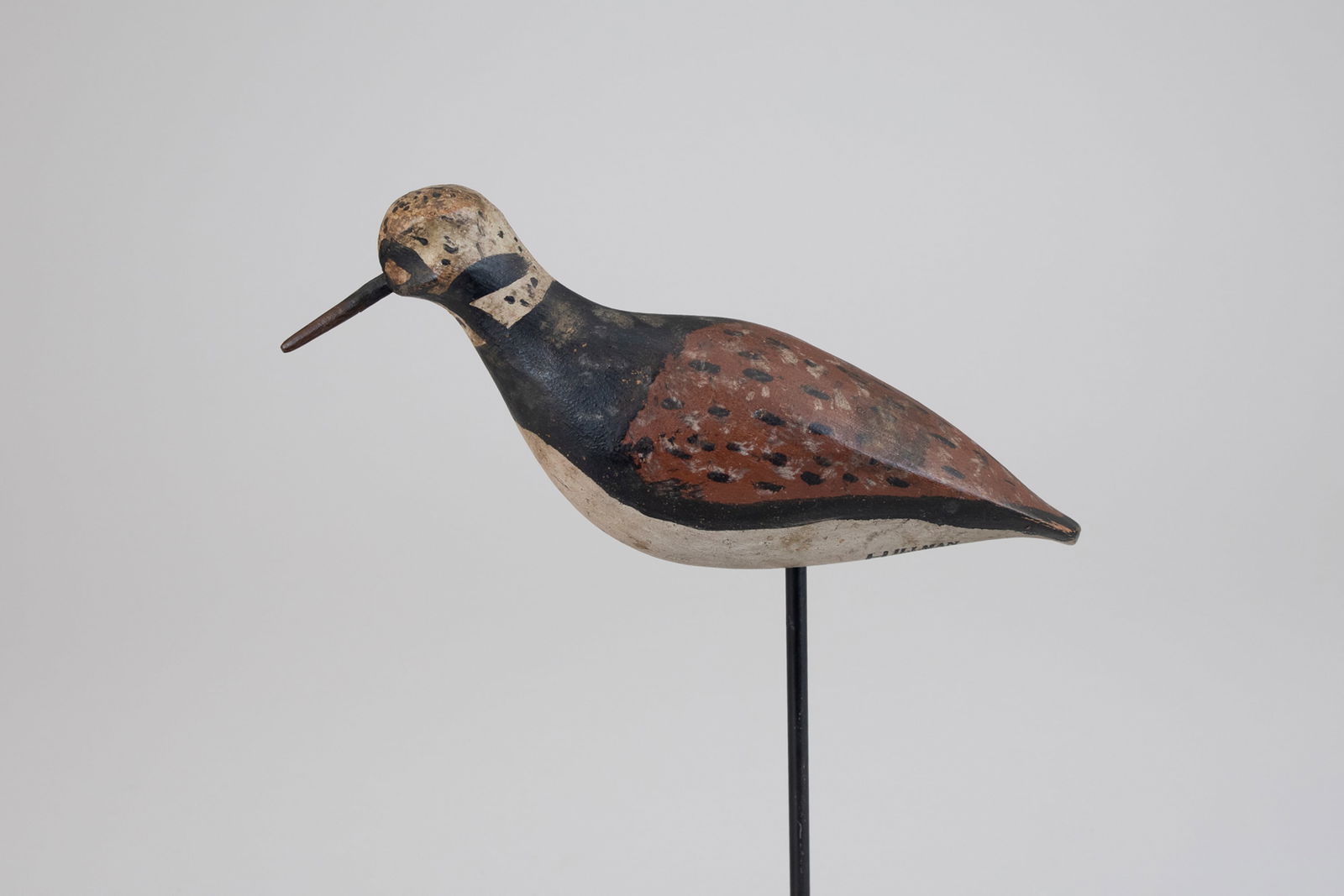 Hilman-McCleery-Muller Turnstone by John Horn: Hilman-McCleery-Muller Turnstone John Horn Oceanville, NJ, c. 1890 9 1/2 in. long One of approximately seven Horn turnstones in original paint, this is among the finest examples known. Though few exis