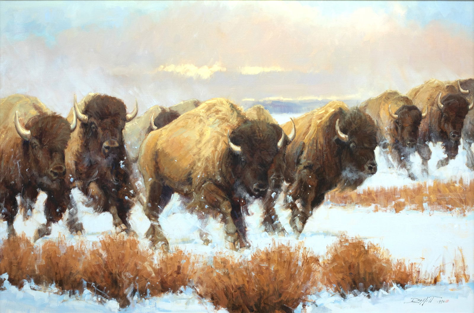 John DeMott (b. 1954), Herd of Bison (1 of 5)