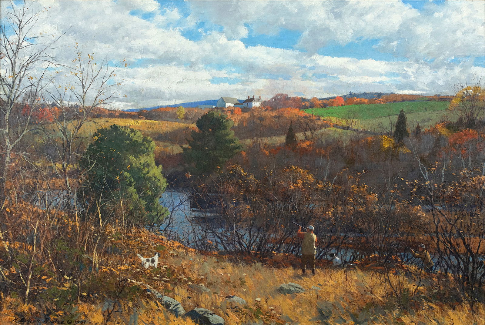 Aiden Lassell Ripley (1896-1969), The Pond Cover: Aiden Lassell Ripley (1896-1969) The Pond Cover, 1947 signed and dated "A. Lassell Ripley 1947" lower left oil on canvas, 27 1/4 by 40 in. signed, titled, and dated on back "The Pond Cover" is a