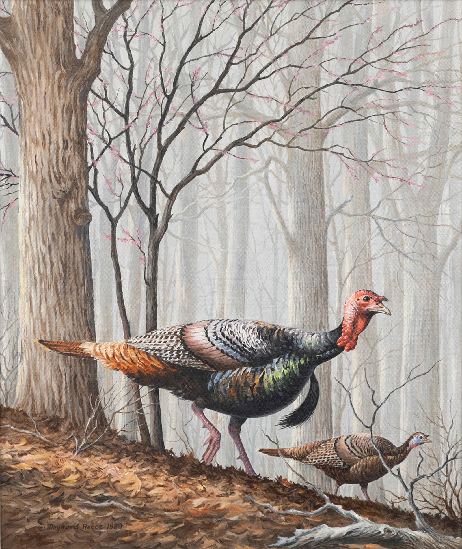 Maynard Reece (1920-2020), Turkeys: Maynard Reece (1920-2020) Turkeys, 1989 signed and dated "Maynard Reece 1989" lower left oil on canvas, 22 by 18 in. An ardent conservationist, Maynard Reece donated artwork to benefit numerous