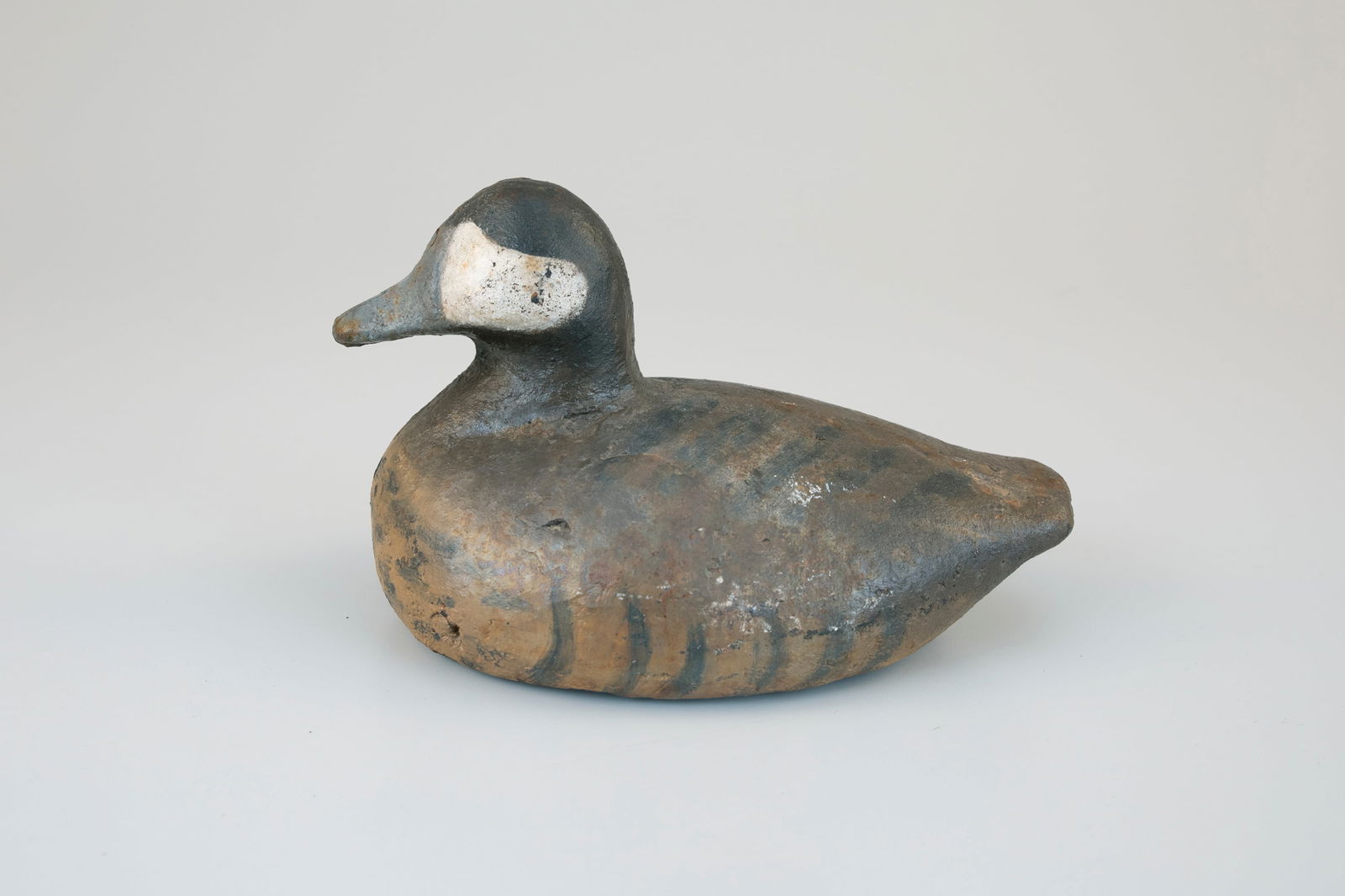 Rare Cast-Iron Ruddy Duck: Rare Cast-Iron Ruddy Duck North Carolina, c.1890 9 in. long A rare wing duck species. A nearly identical casting is featured on the lead-in page of the North Carolina chapter of "The Great Book of