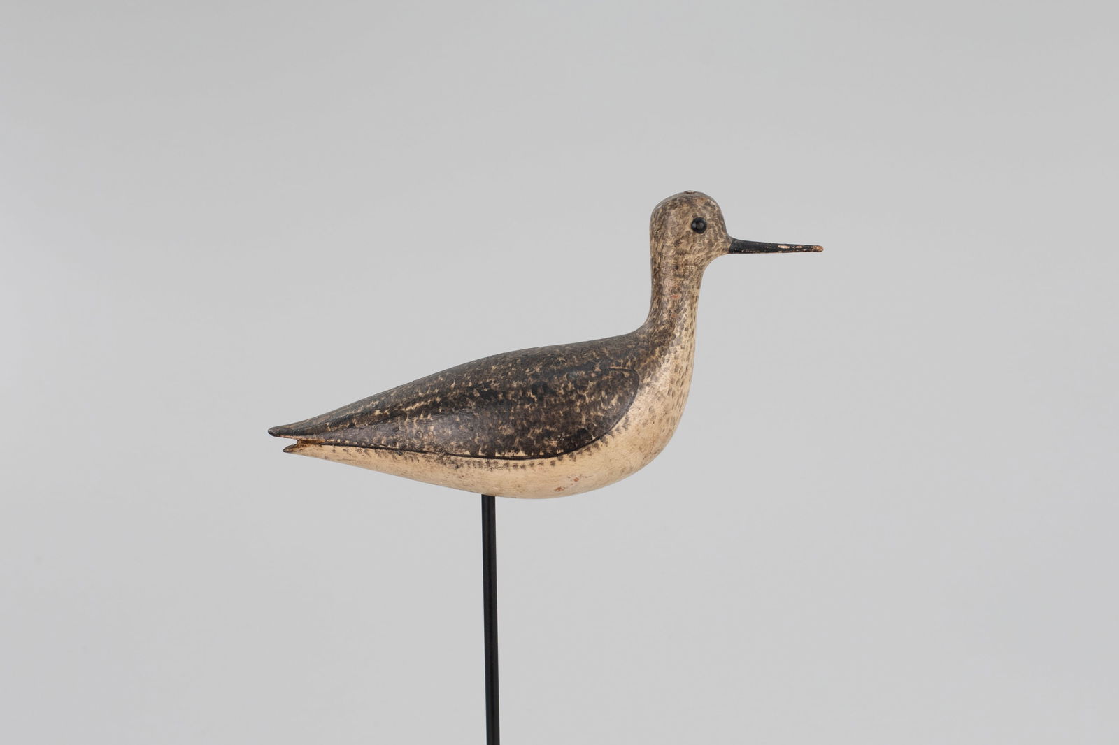 Yellowlegs by George Boyd (1873-1941): Yellowlegs George Boyd (1873-1941) Seabrook, NH, c. 1910 11 in. long A classic Boyd yellowlegs decoy with wet-on-wet stippled paint and collector notes penciled on the underside. Original paint with e