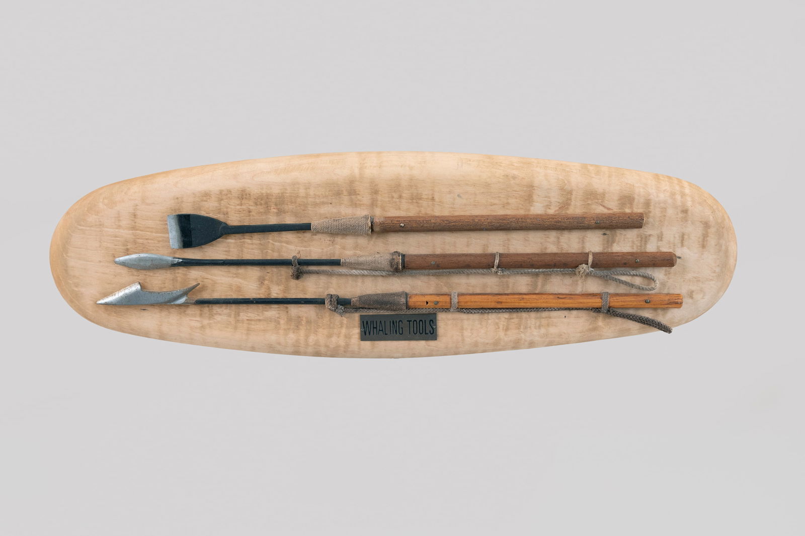 Whaling Implements: Whaling Implements 18 1/2 in. long A miniature set of whaling tools, including a harpoon. As found.