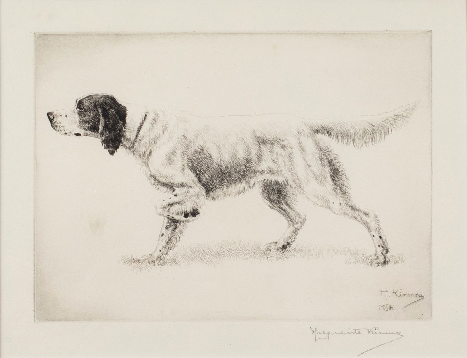 Marguerite Kirmse (1885-1954), English Setter on Point (1 of 3)