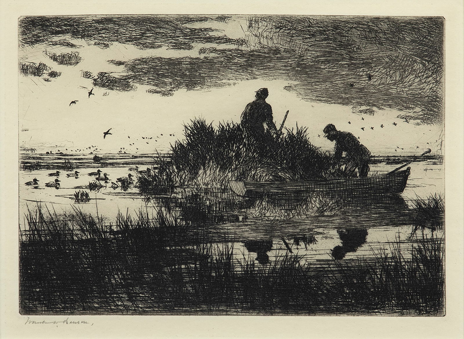 Frank W. Benson (1862-1951), The Duck Blind (1 of 3)