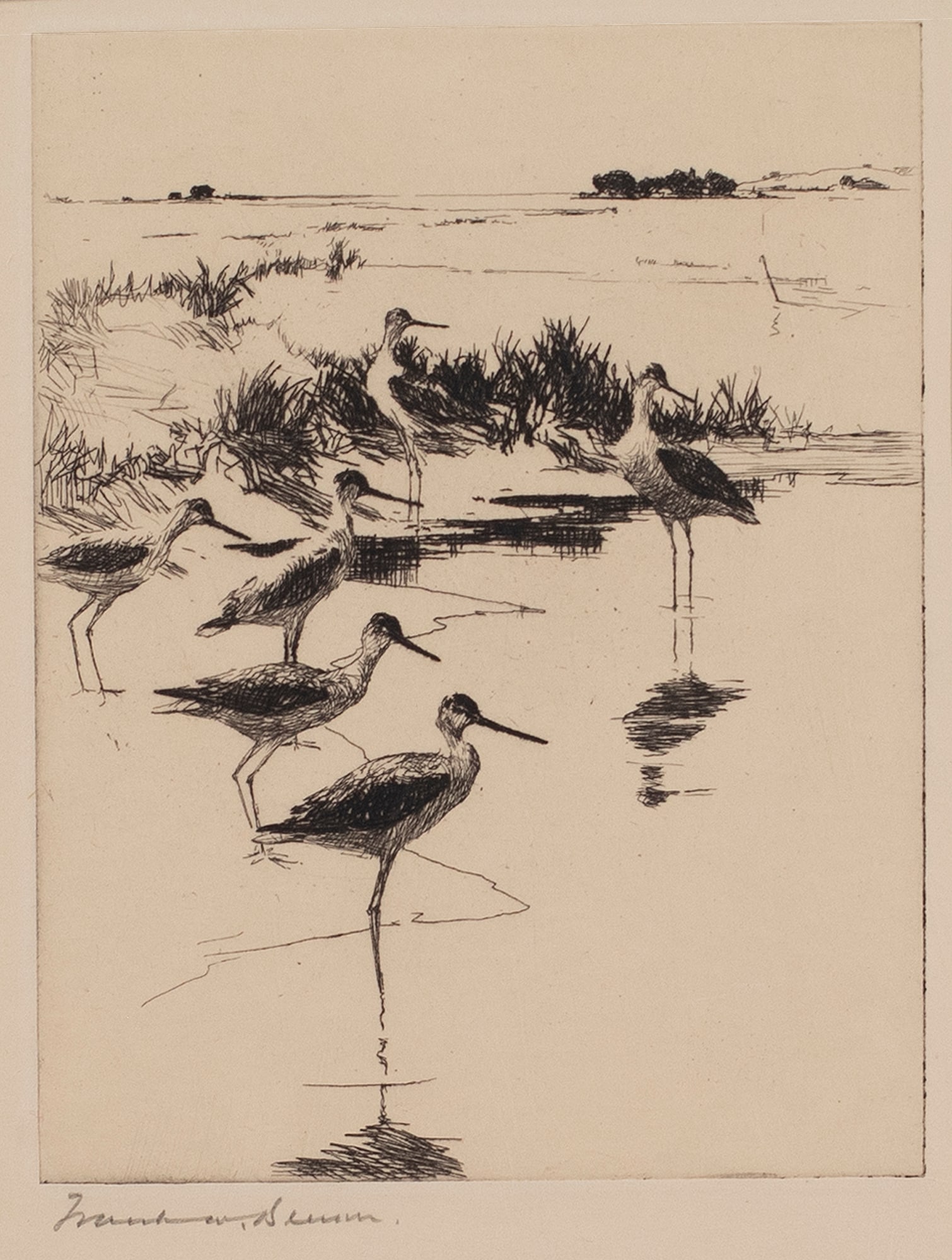 Frank W. Benson (1862-1951), Yellowlegs No. 3 (1 of 3)
