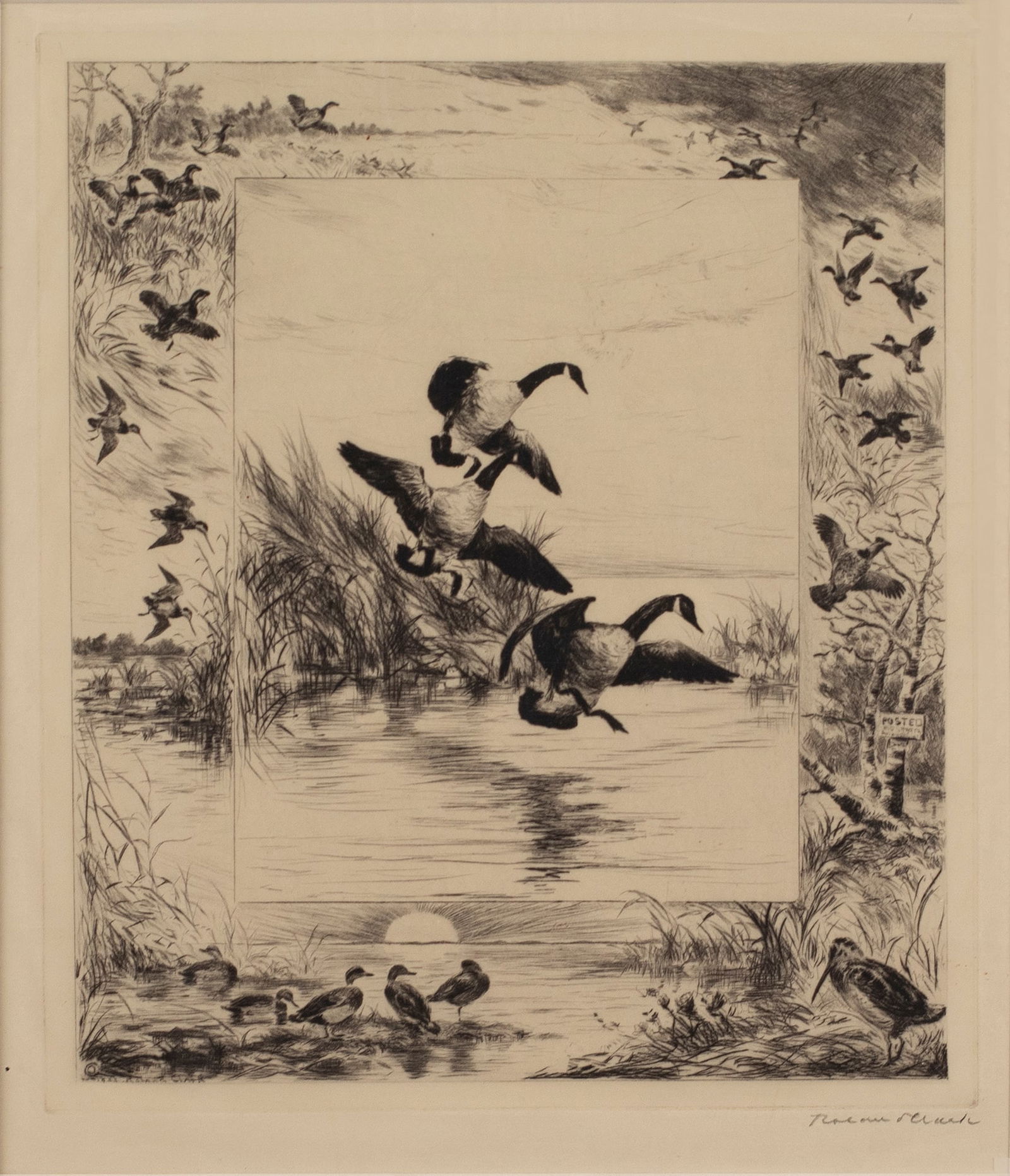 Roland Clark (1874-1957), Canada Goose Bookplate (1 of 3)