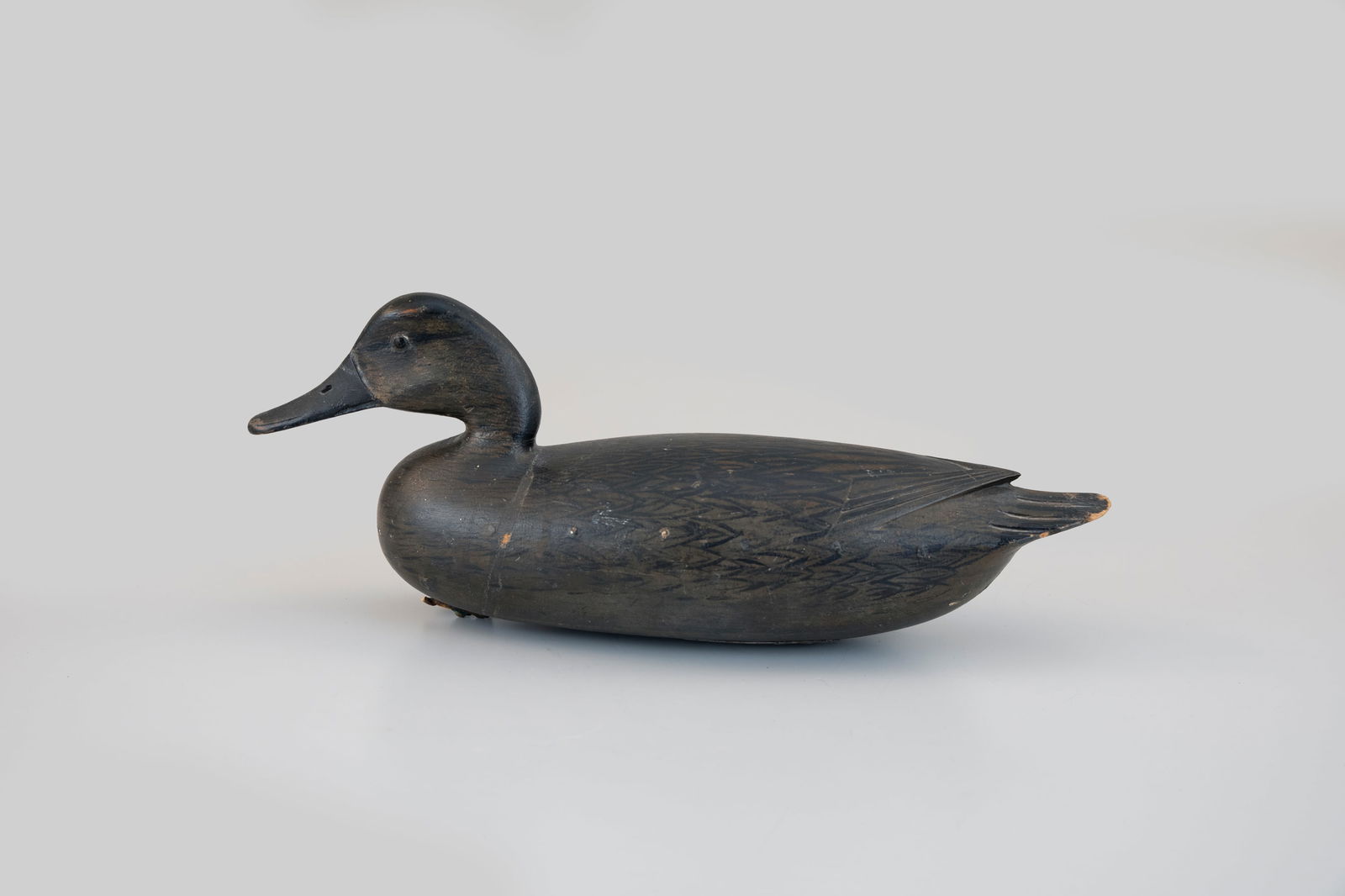 The O'Brien English Pintail Hen by John English (1848-1915): The O'Brien English Pintail Hen John English (1848-1915) Florence, NJ, c. 1880 15 3/4 in. long This is among the finest Delaware River pintail decoys known, showing the region's premier maker at the h