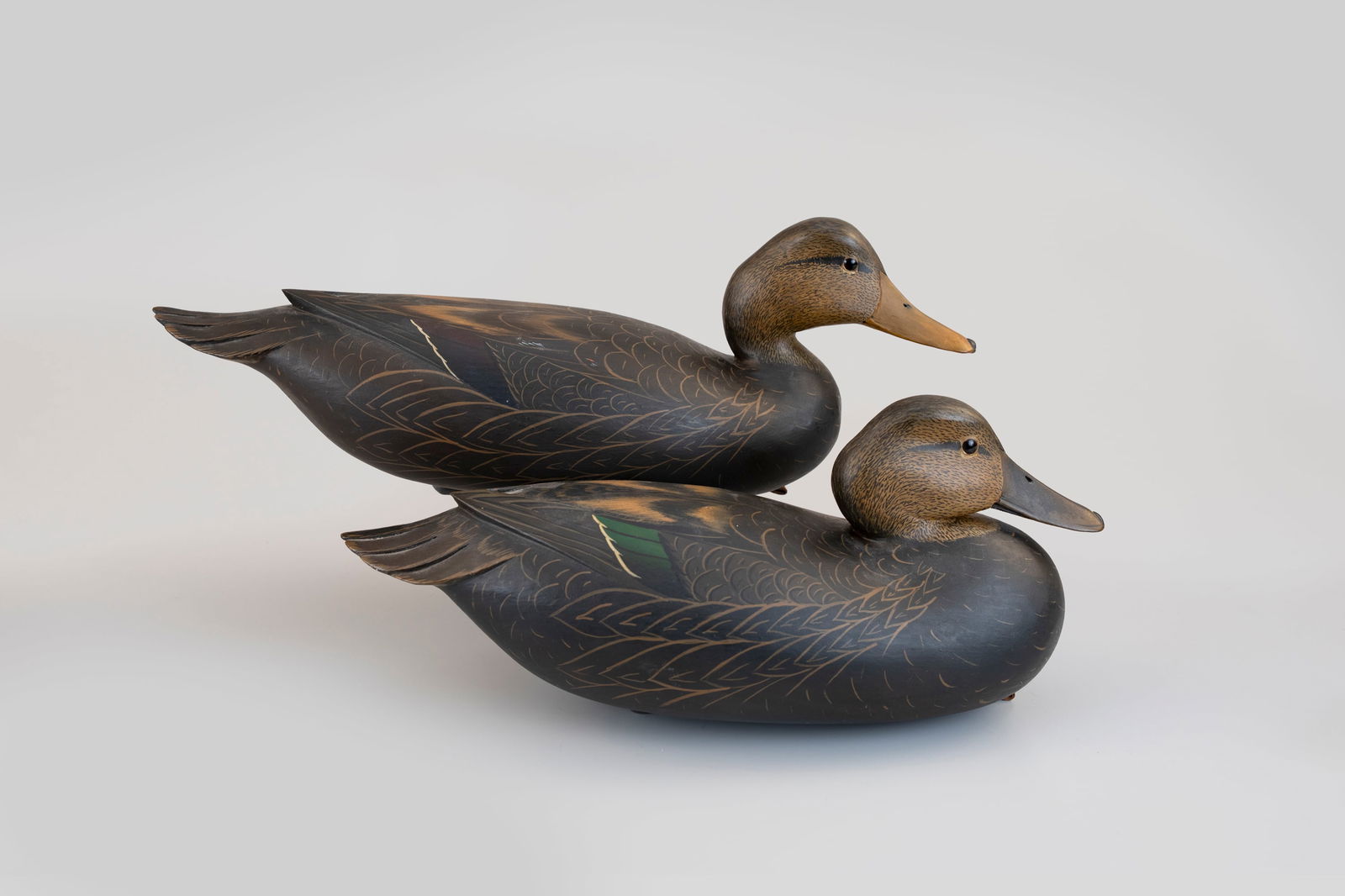 Black Duck Pair with Hybrid by Robert "Bob" White (b. 1939) (1 of 5)