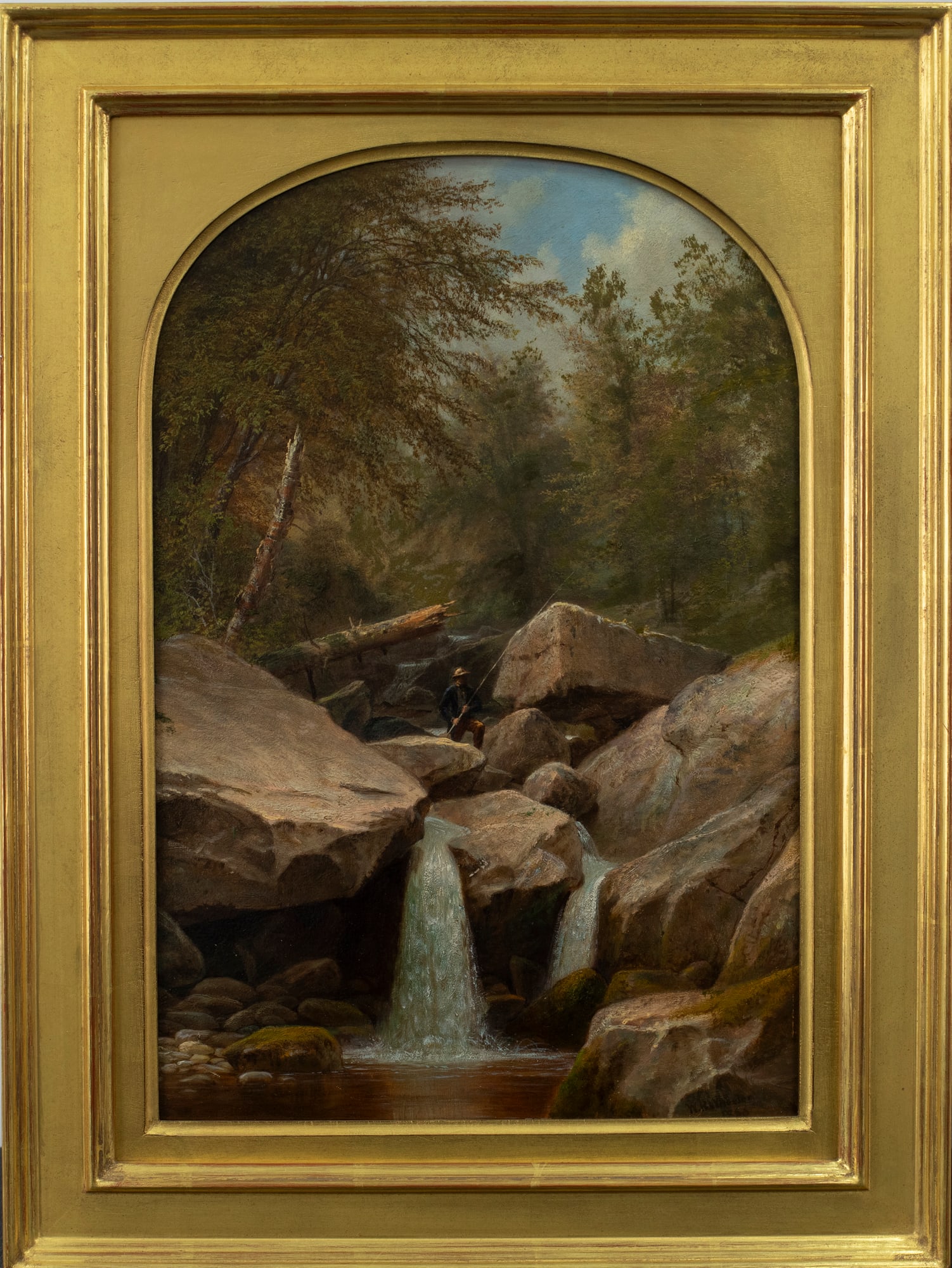William Ruthven Wheeler (1832-1893), Two Waterfall Scenes (1 of 4)