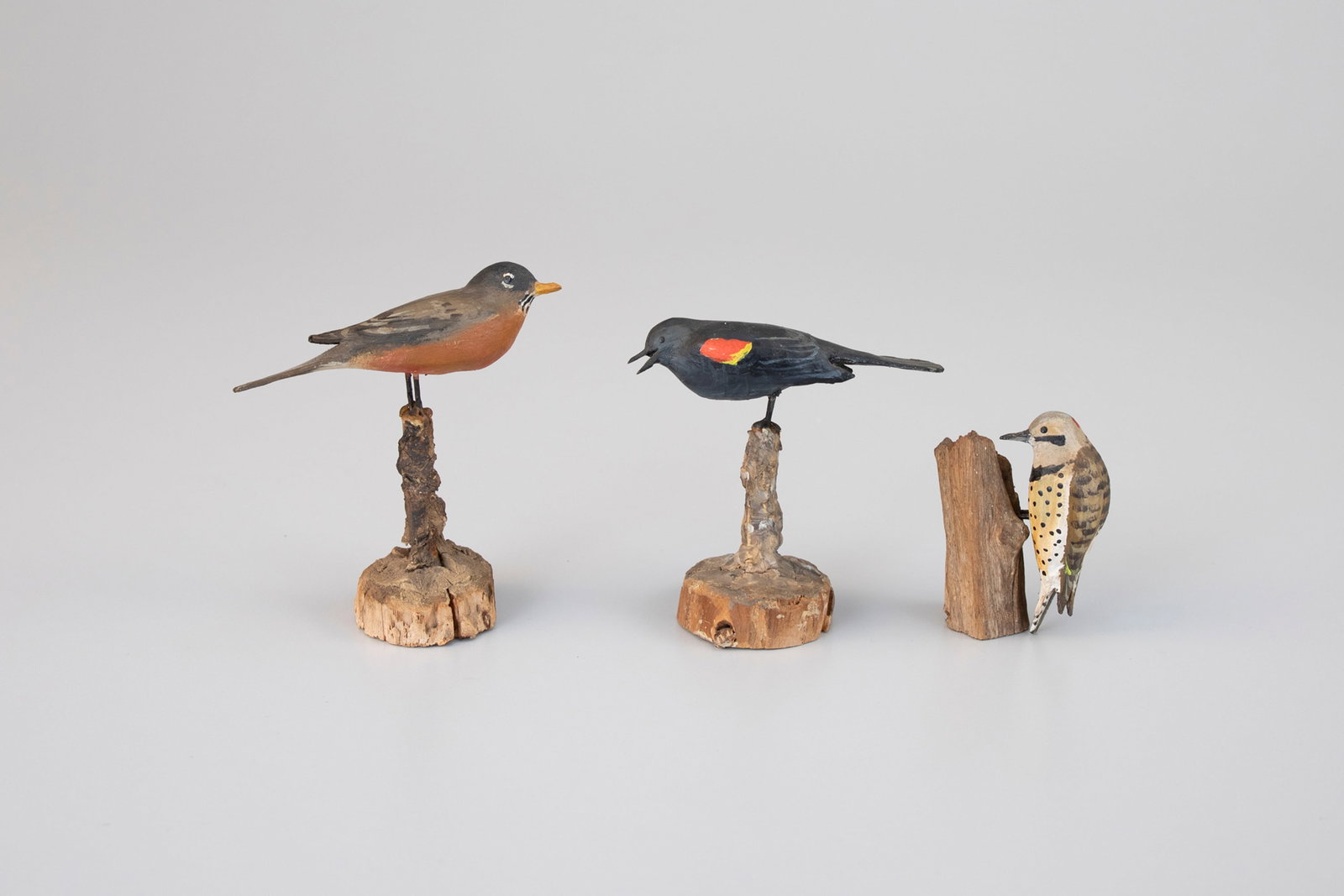 Miniature Robin, Black Bird, and Flicker by Peter Peltz (1915-2001) (1 of 5)