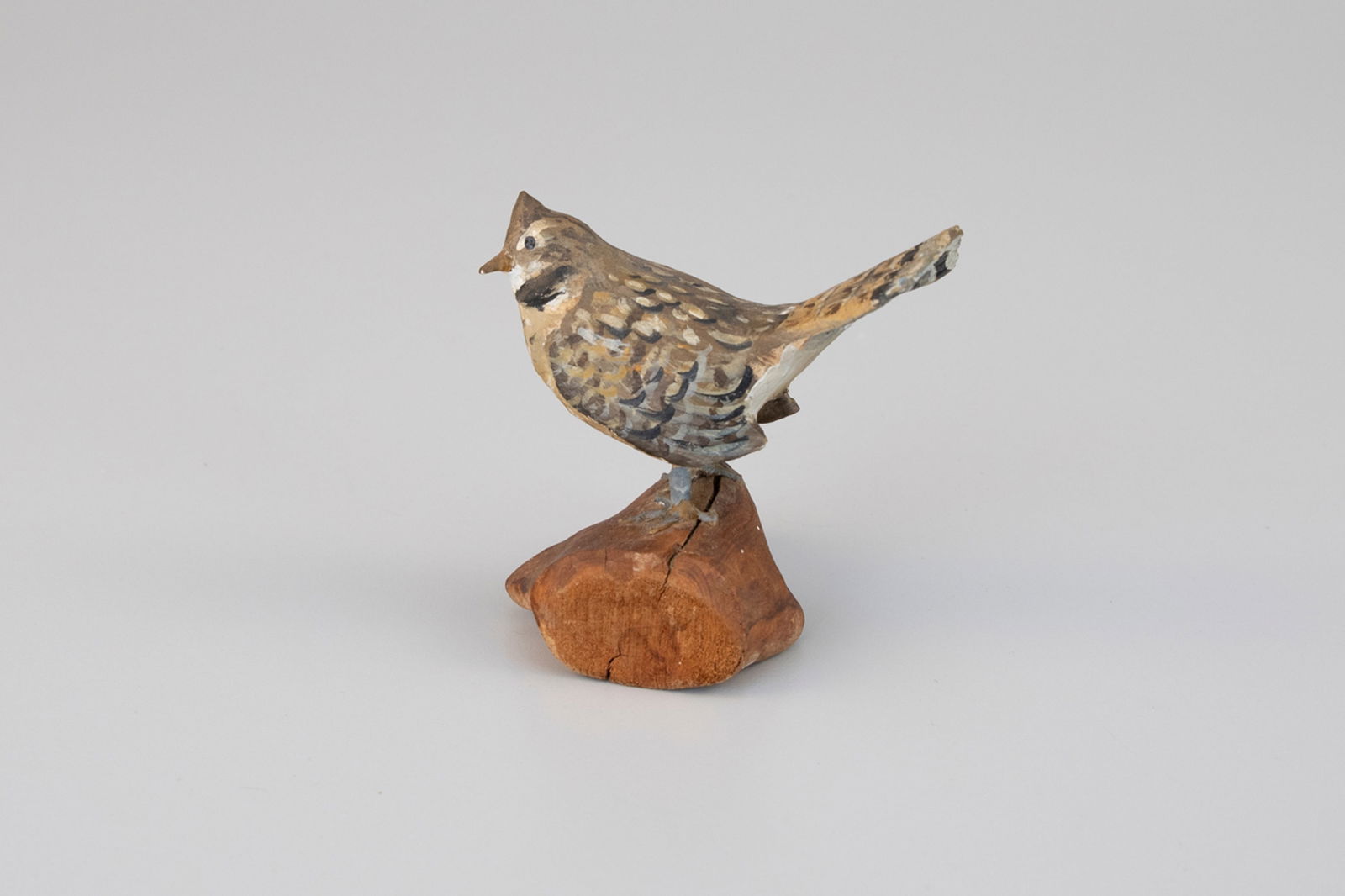 Miniature Grouse by Peter Peltz (1915-2001): Miniature Grouse Peter Peltz (1915-2001) Sandwich, MA 3 in. tall Signed by the maker on the underside. Original paint with wear.