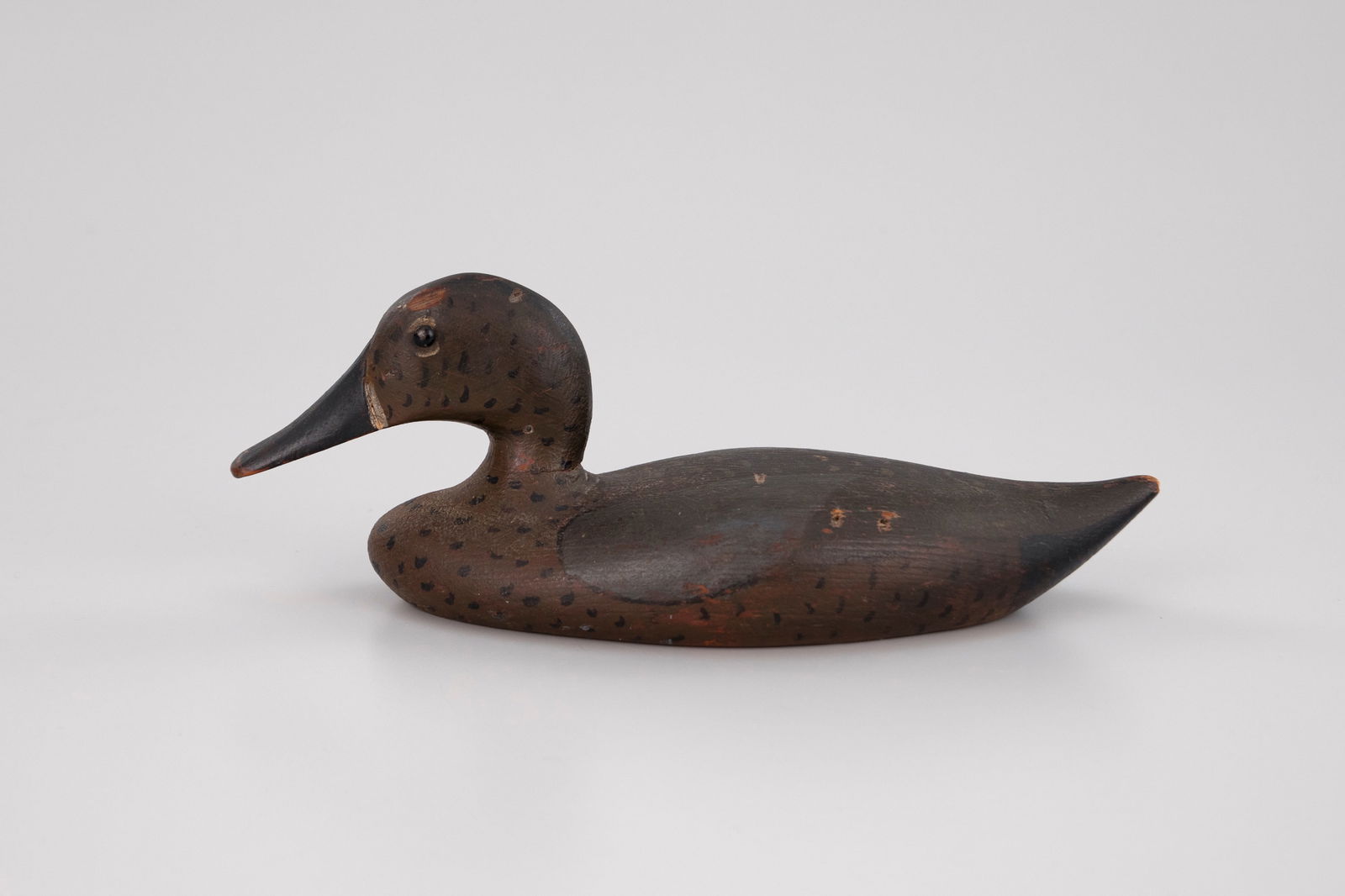 Blue-Winged Teal: Blue-Winged Teal Philadelphia, PA, c. 1855 11 in. long This exceptional low-bodied teal from the Winous Point Shooting Club has become one of Ohio's iconic decoys. It was photographed and described