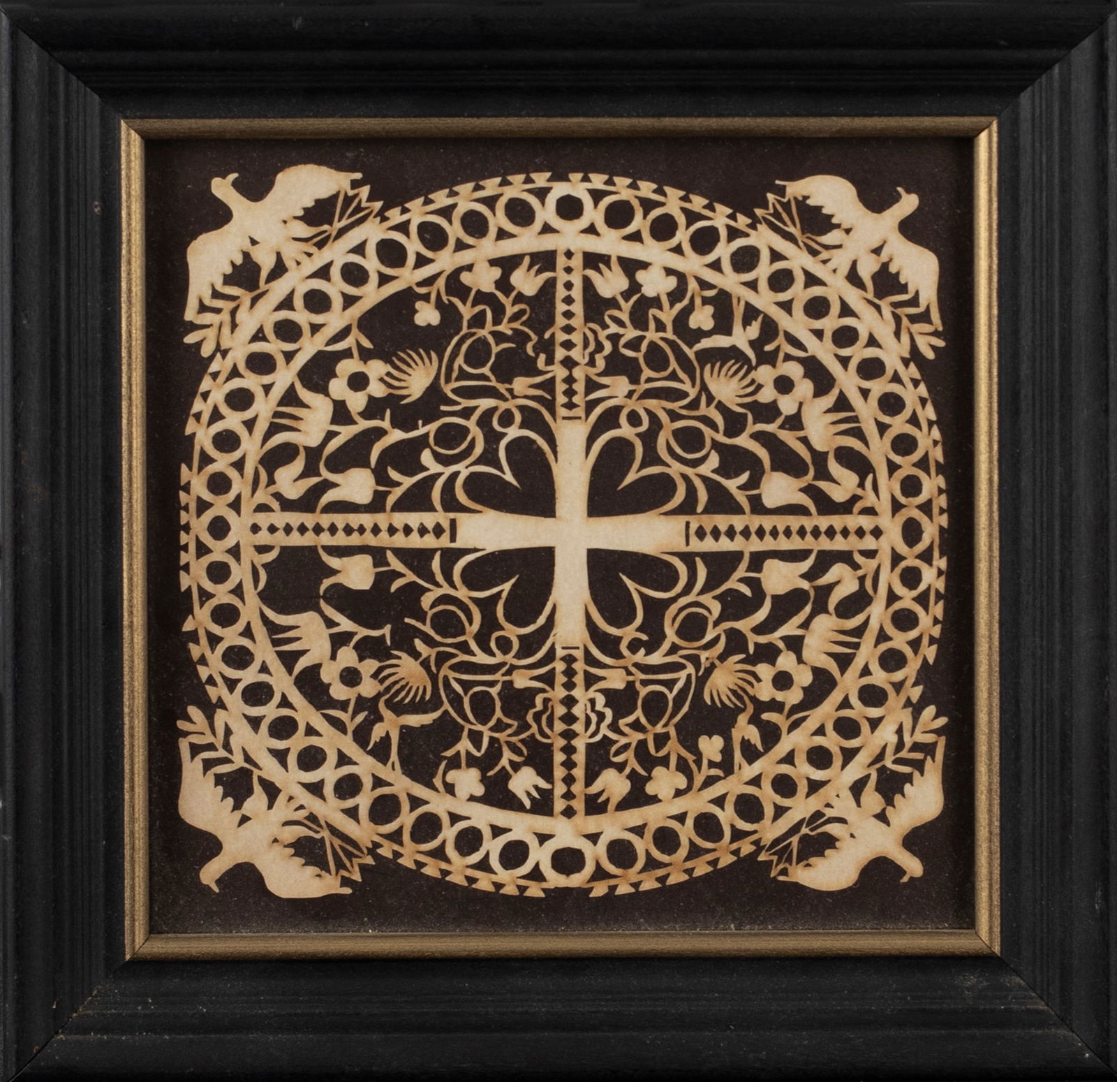 Scherenschnitte Paper Cutting, Pattern with Eagles - 2