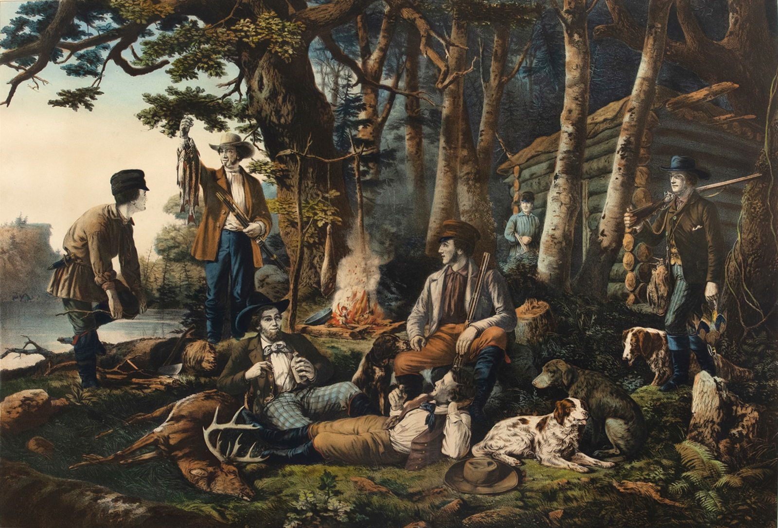 Currier and Ives (1857-1907), Camping Out (1 of 3)