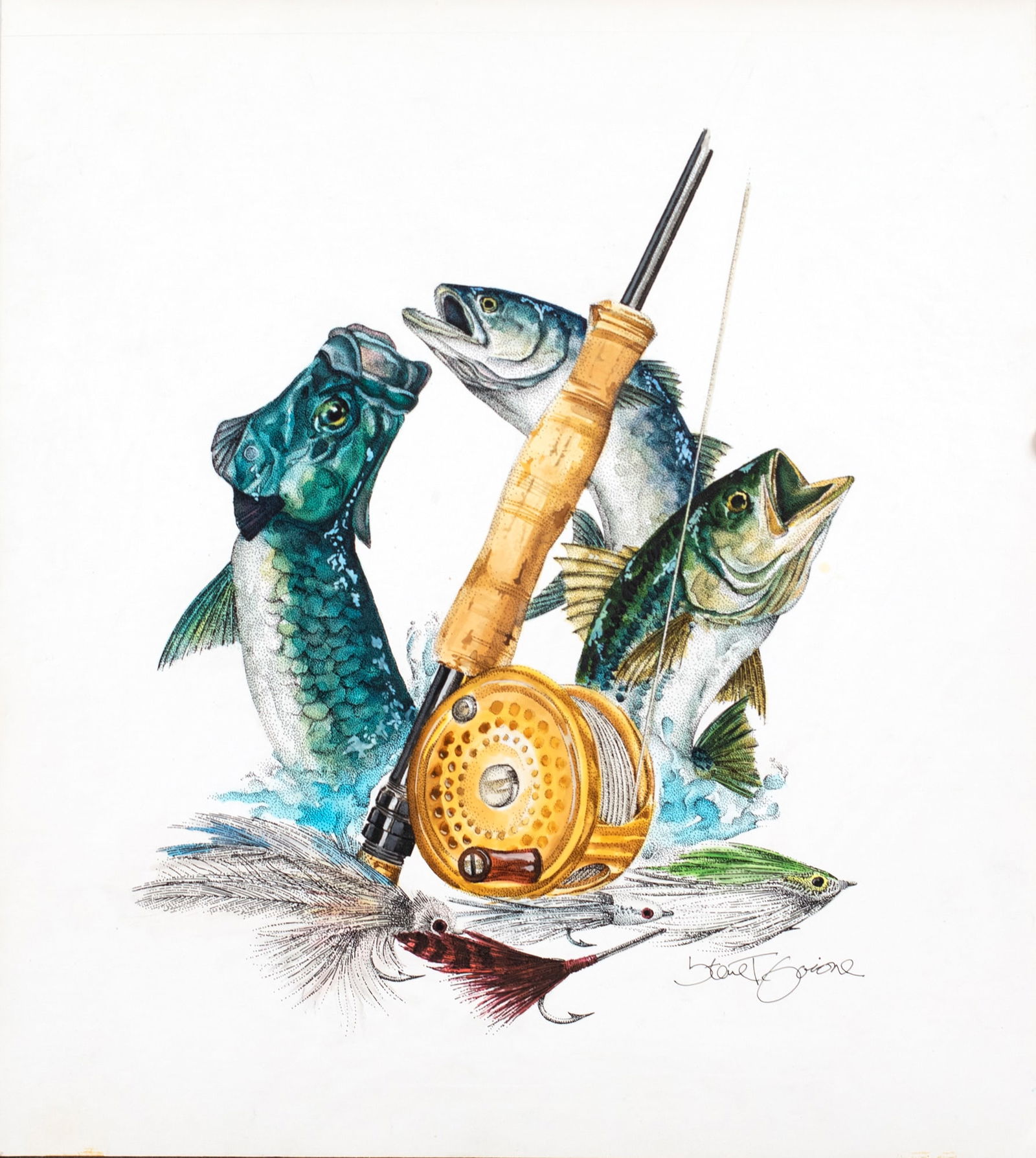 Steve T. Goione (20th-21st Centuries), Two Paintings (1 of 4)