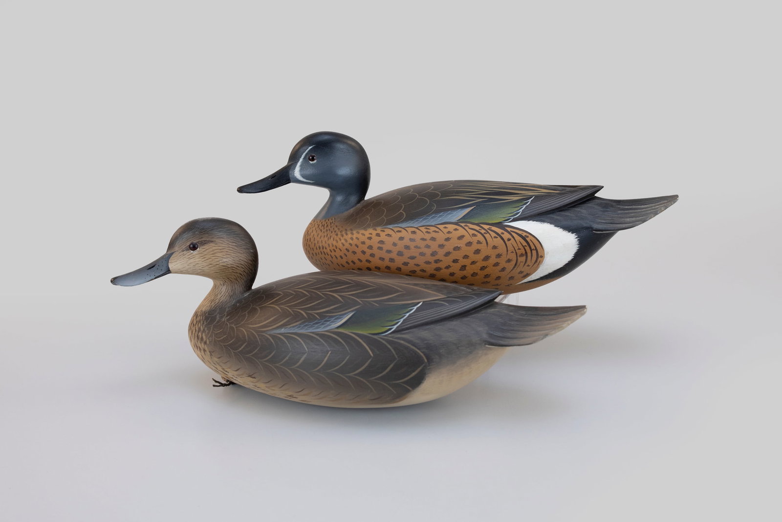 Blue-Winged Teal Decoy Pair, George Strunk (b. 1958) (1 of 5)