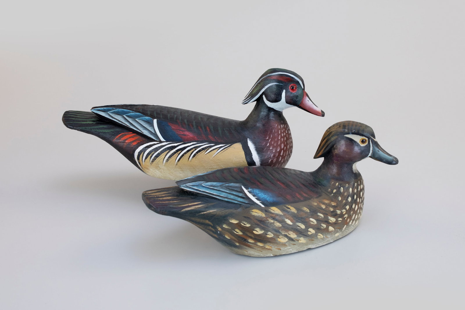 Wood Duck Decoy Pair, Mike Borrett (b. 1960) (1 of 5)