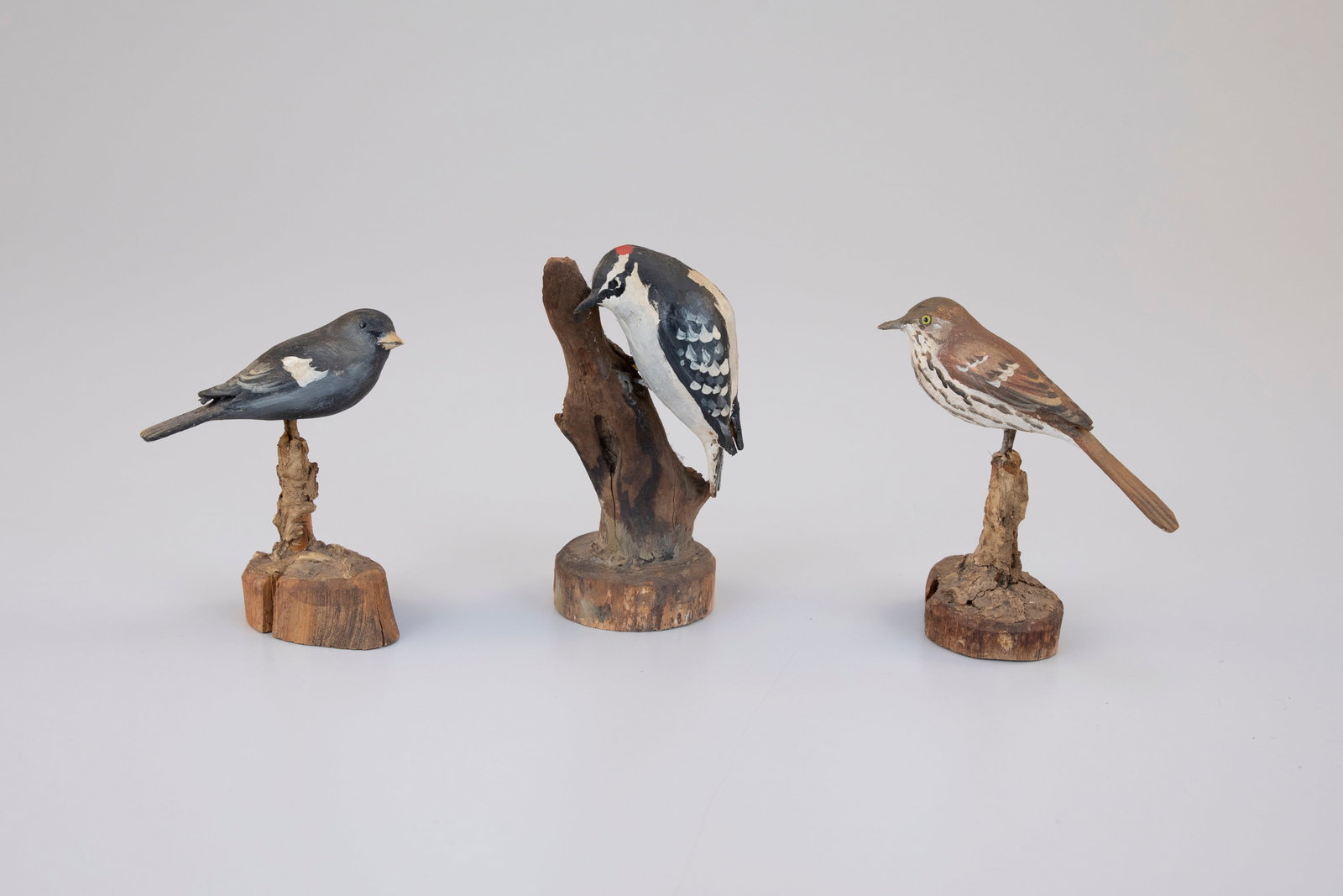 Miniature Lark Bunting, Thrush, and Woodpecker, Peter Peltz (1915-2001) (1 of 5)