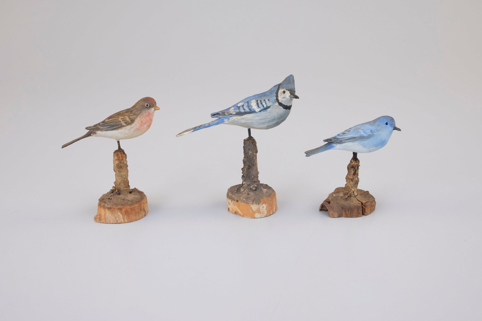Miniature Blue Jay, Purple Finch, and Bluebird, Peter Peltz (1915-2001) (1 of 5)