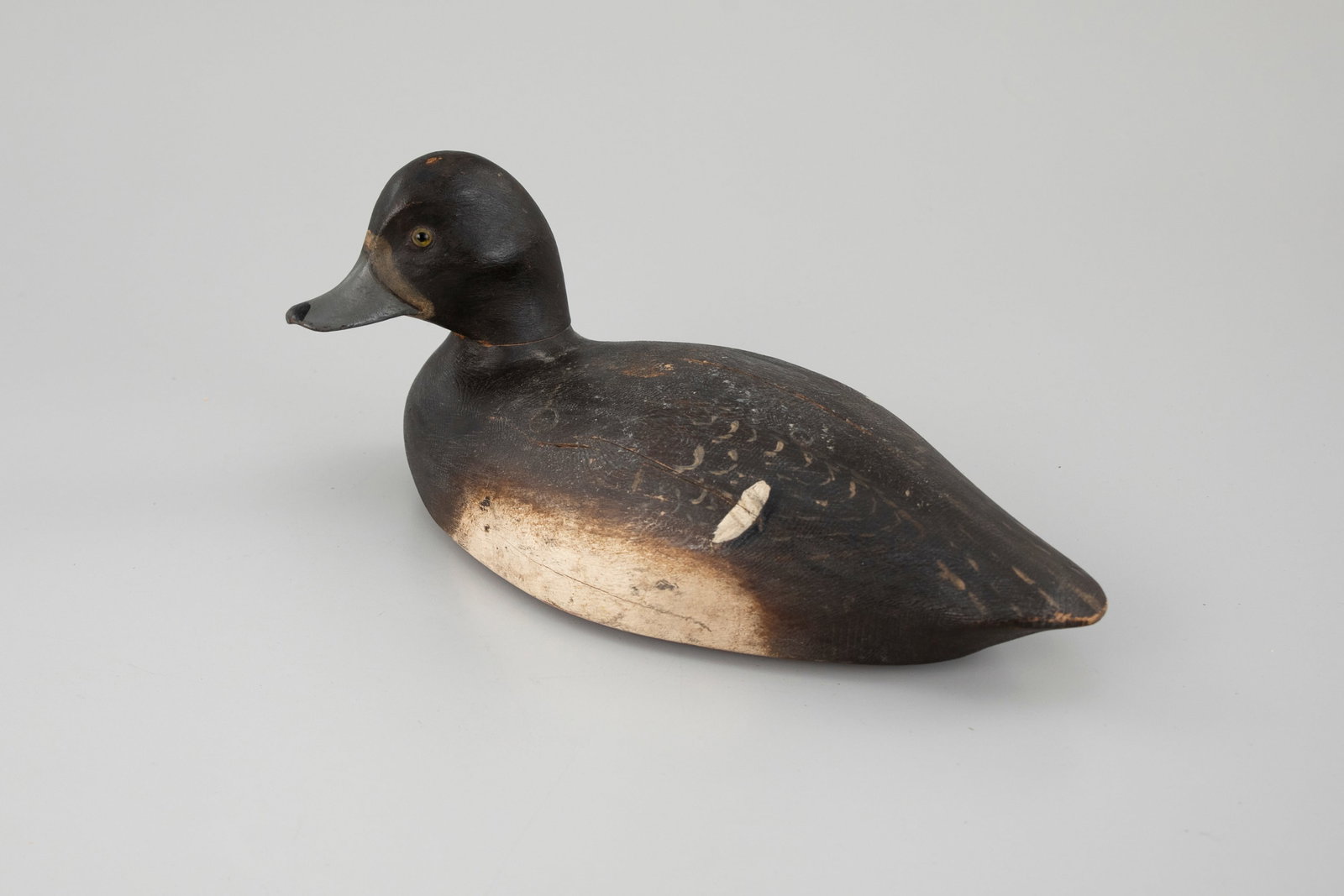 Turned-Head Bluebill Hen Decoy, Harold Augustus Wilkins (1877-1965) (1 of 5)