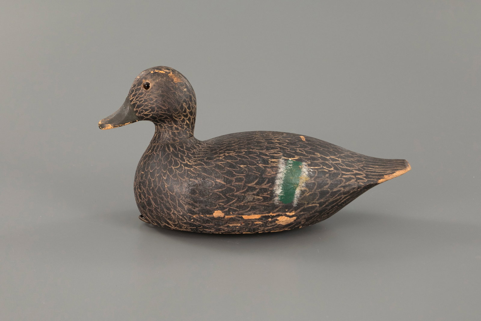 Scratch-Painted Teal Decoy, - 2