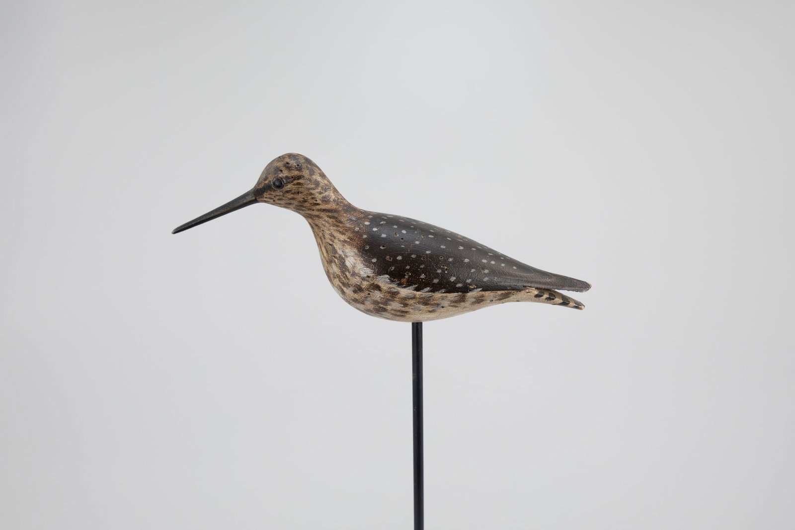 The McCleery Summer Yellowlegs by A. Elmer Crowell (1862-1952): The McCleery Summer Yellowlegs A. Elmer Crowell (1862-1952) East Harwich, MA, c. 1910 8 3/4 in. long Crowell's lesser yellowlegs decoys are exceptionally rare. As stated by Crowell author and