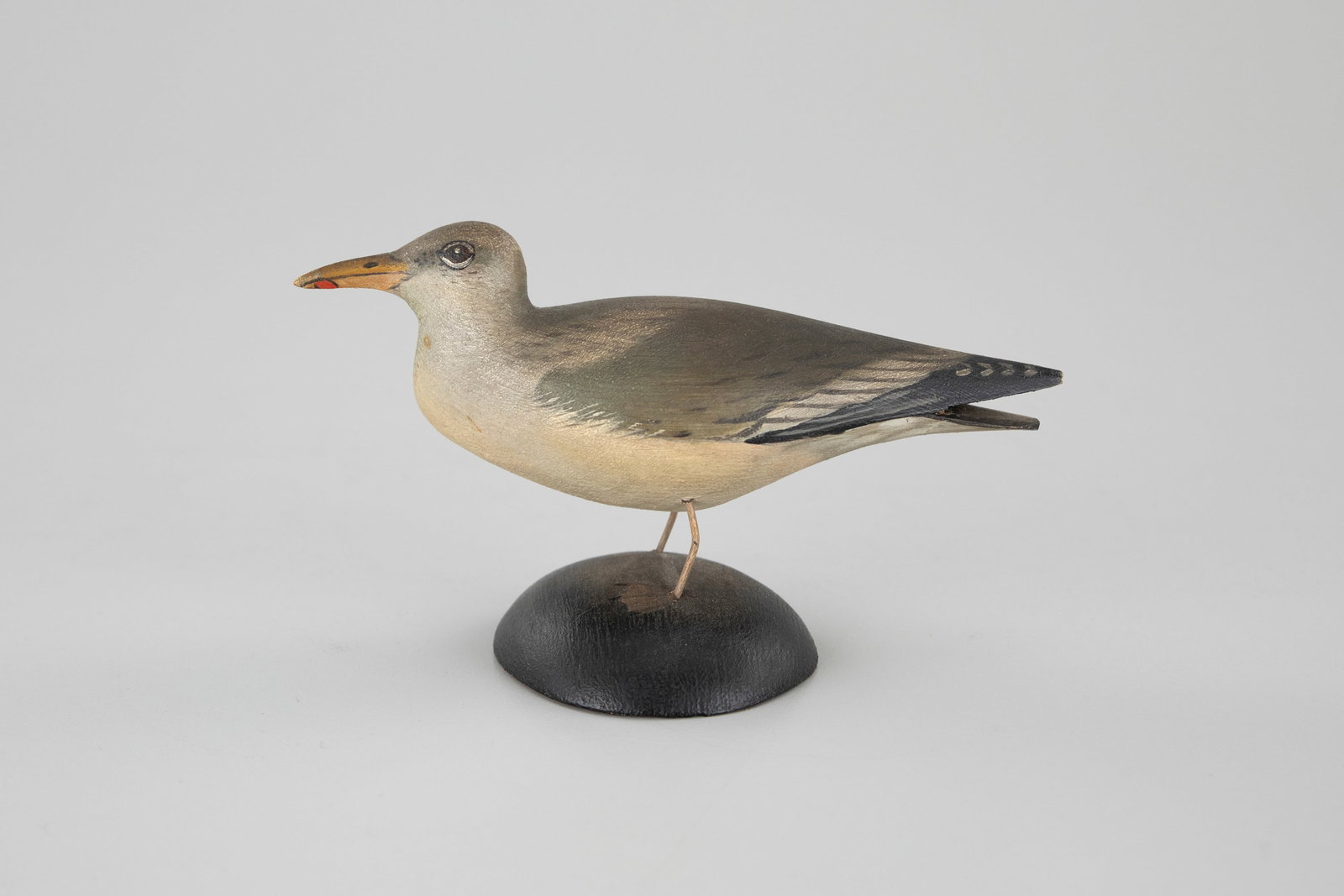 Rare Miniature Gull by A. Elmer Crowell (1862-1952): Rare Miniature Gull A. Elmer Crowell (1862-1952) East Harwich, MA, c. 1930 5 1/2 in. long An exceedingly rare miniature, indeed, it is the first offered by this firm. It is slightly larger than the