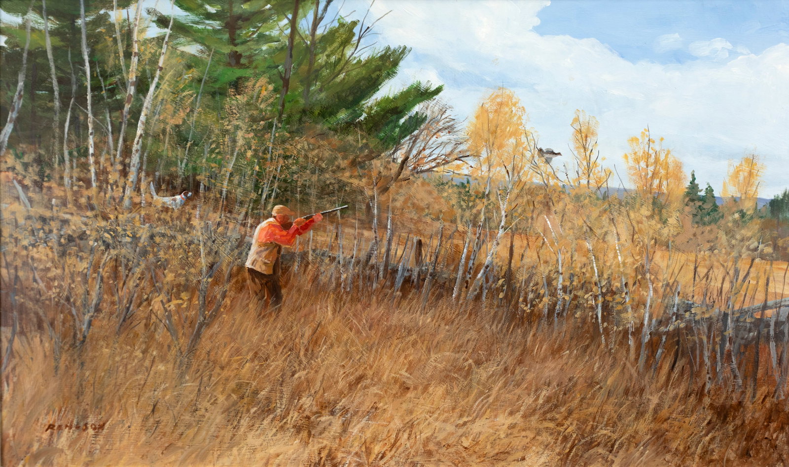 Chet Reneson (b. 1934), Hunting Grouse (1 of 3)