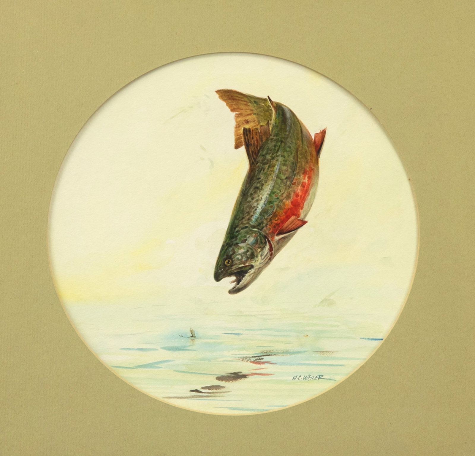 Milton C. Weiler (1910-1974), Leaping Brook Trout (1 of 3)