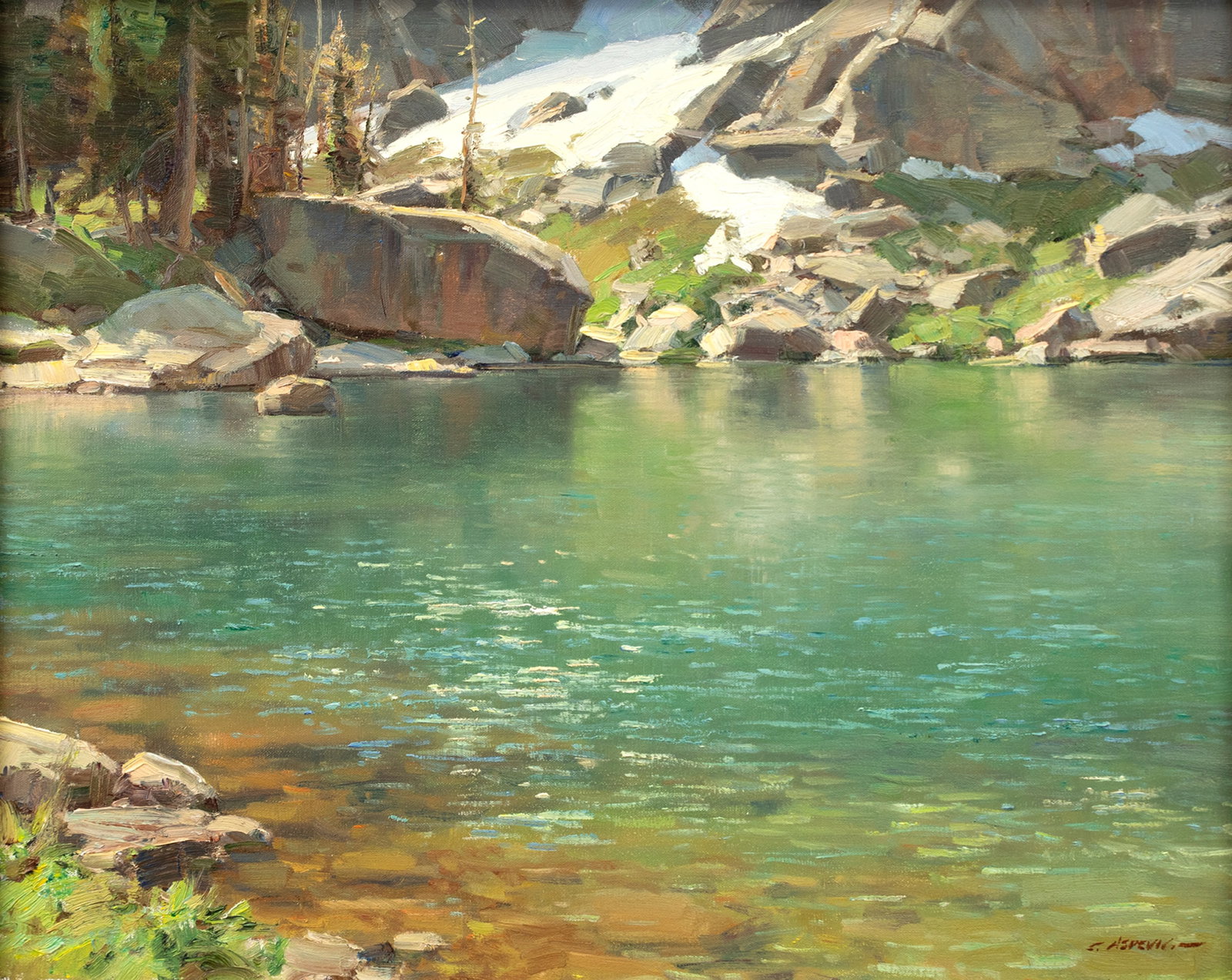 Clyde Aspevig (b. 1951), Shirley Lake (1 of 3)