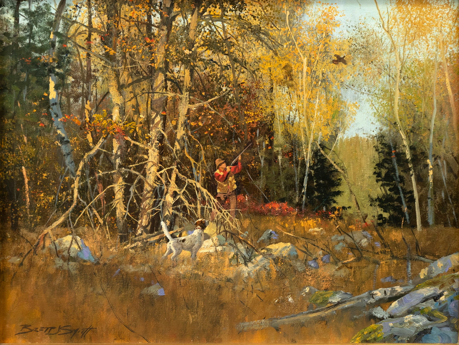 Brett James Smith (b. 1958), Flushed From Cover - Grouse (1 of 3)