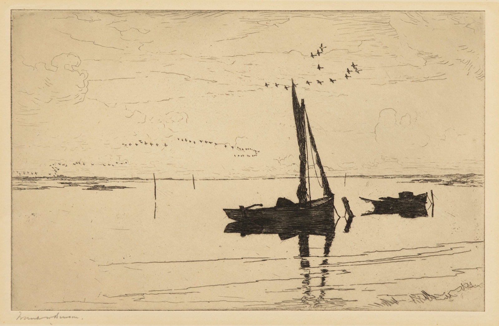 Frank W. Benson (1862-1951), Off Pea Island (1 of 3)