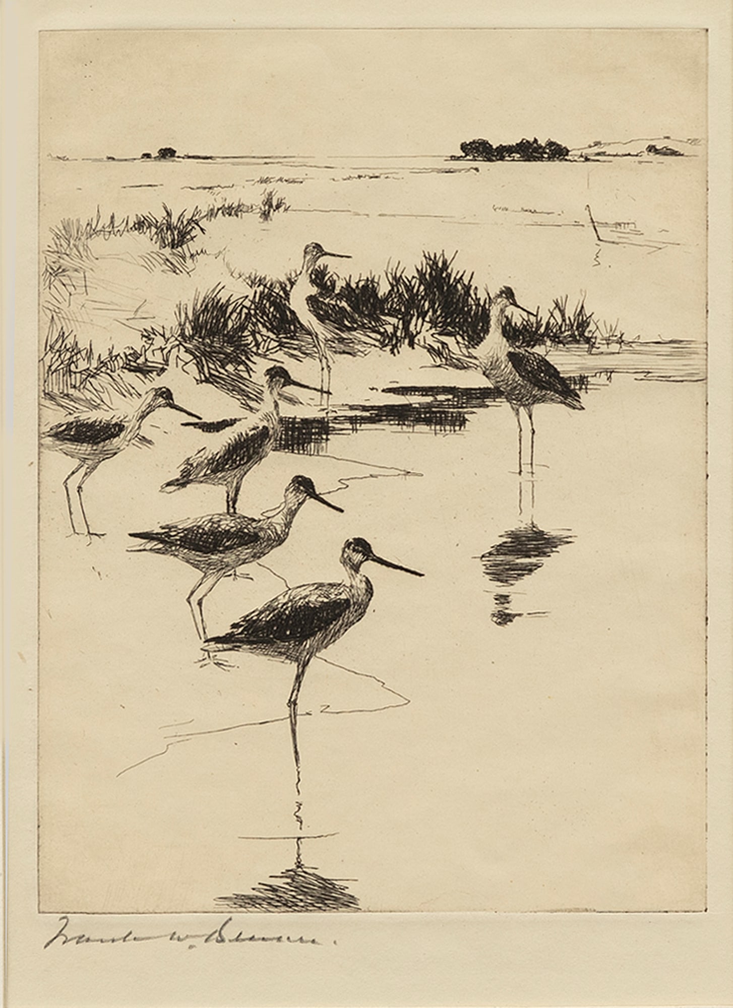 Frank W. Benson (1862-1951), Yellowlegs No. 3 (1 of 3)