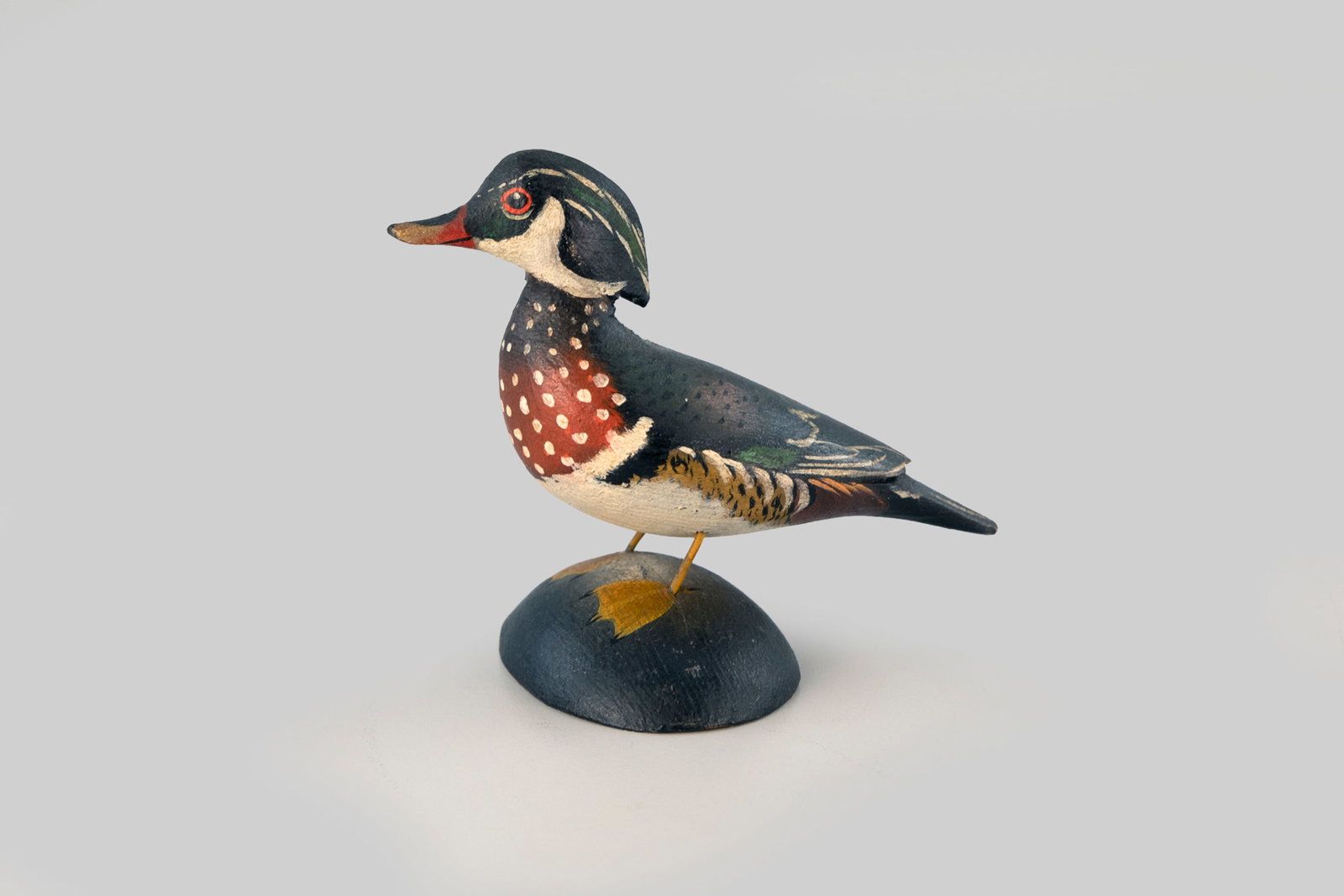 Miniature Wood Duck Drake by A. Elmer Crowell (1862-1952) (1 of 5)