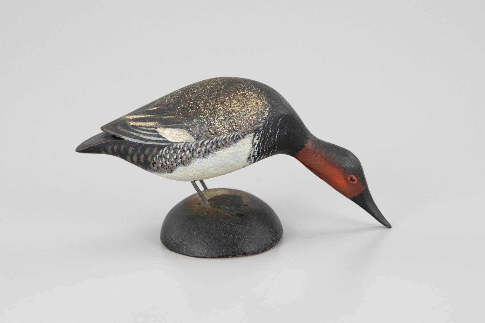 Miniature Feeding Canvasback Drake by A. Elmer Crowell (1862-1952) (1 of 6)