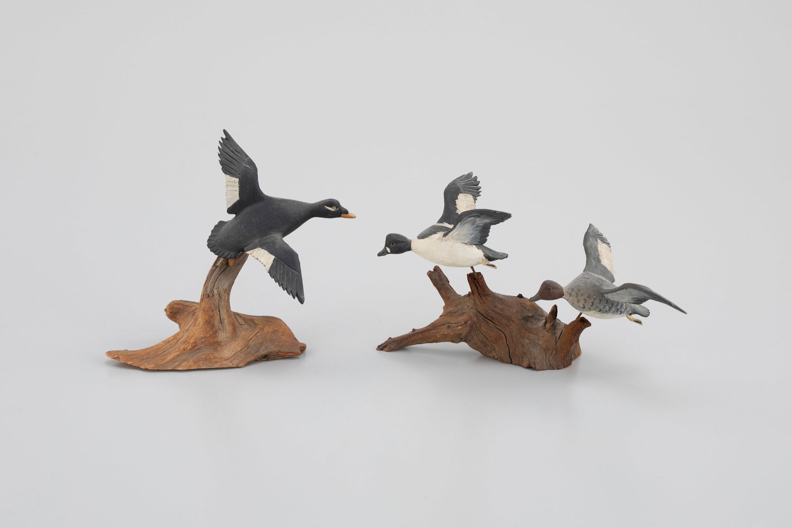 Miniature Goldeneye Pair and Single Scoter by Russ P. Burr (1887-1955) (1 of 5)