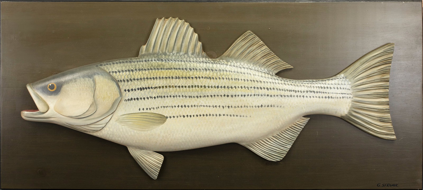 Trophy Striped Bass Carving by George Strunk (b. 1958) (1 of 2)