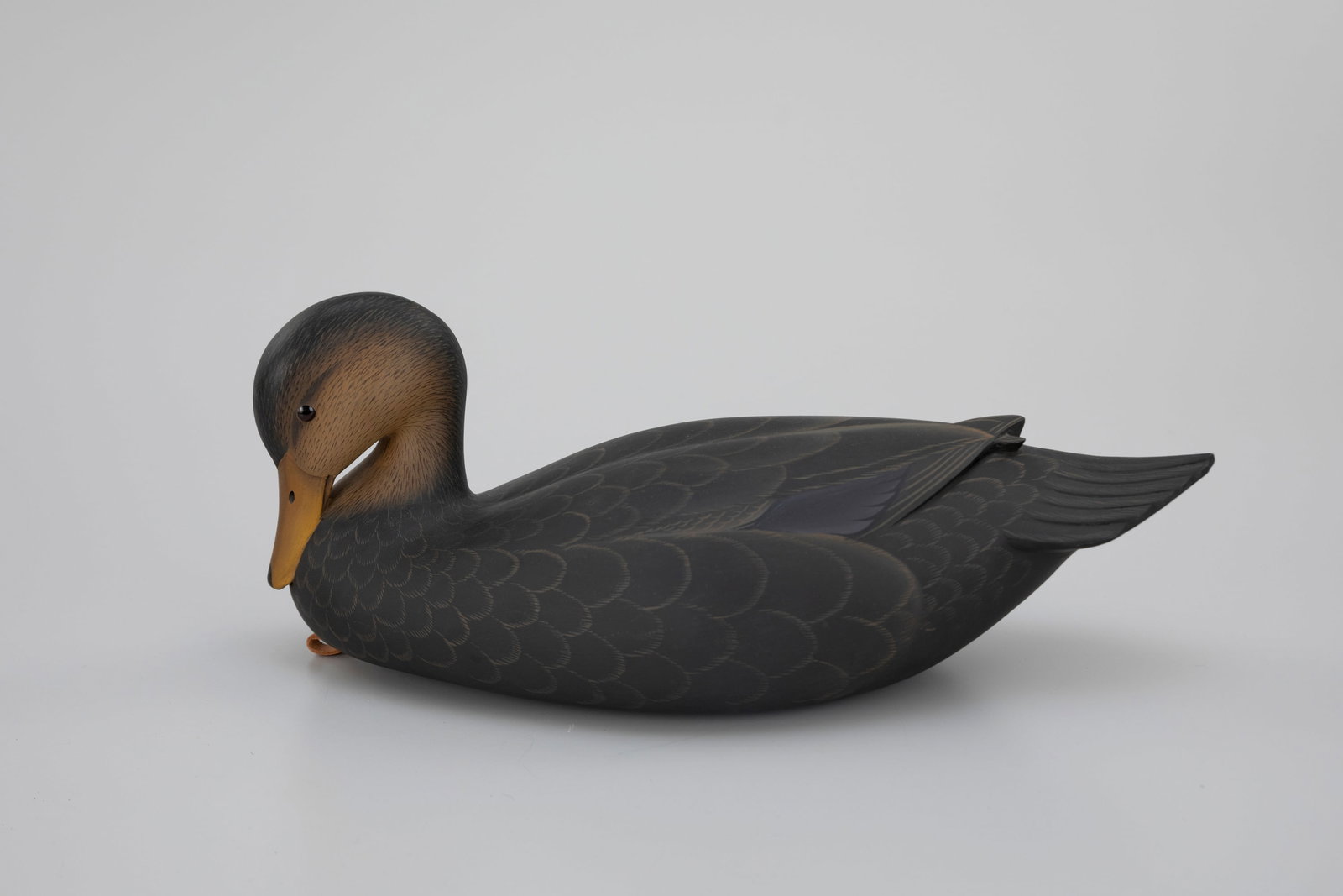 Oversize Breast-Preening Black Duck by George Strunk (b. 1958) (1 of 5)
